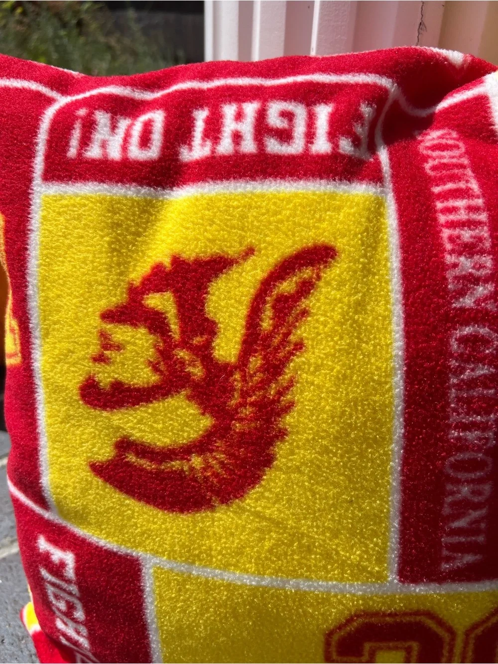 Handmade USC Trojans Pillow with Removable Pillowcase